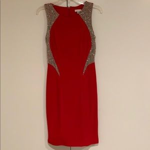 RED SHEATH DRESS BY CACHE